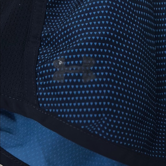 Under Armour Blue Athletic Shorts with Mesh Ventilation - Picture 2 of 5
